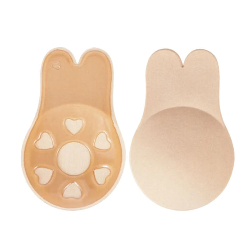 Women Breast Lifting Stickers Push Up Bras Silicone Invisible Chest Strapless Breast Rabbit Lift Up Tape Nipple Cover Bra Pads