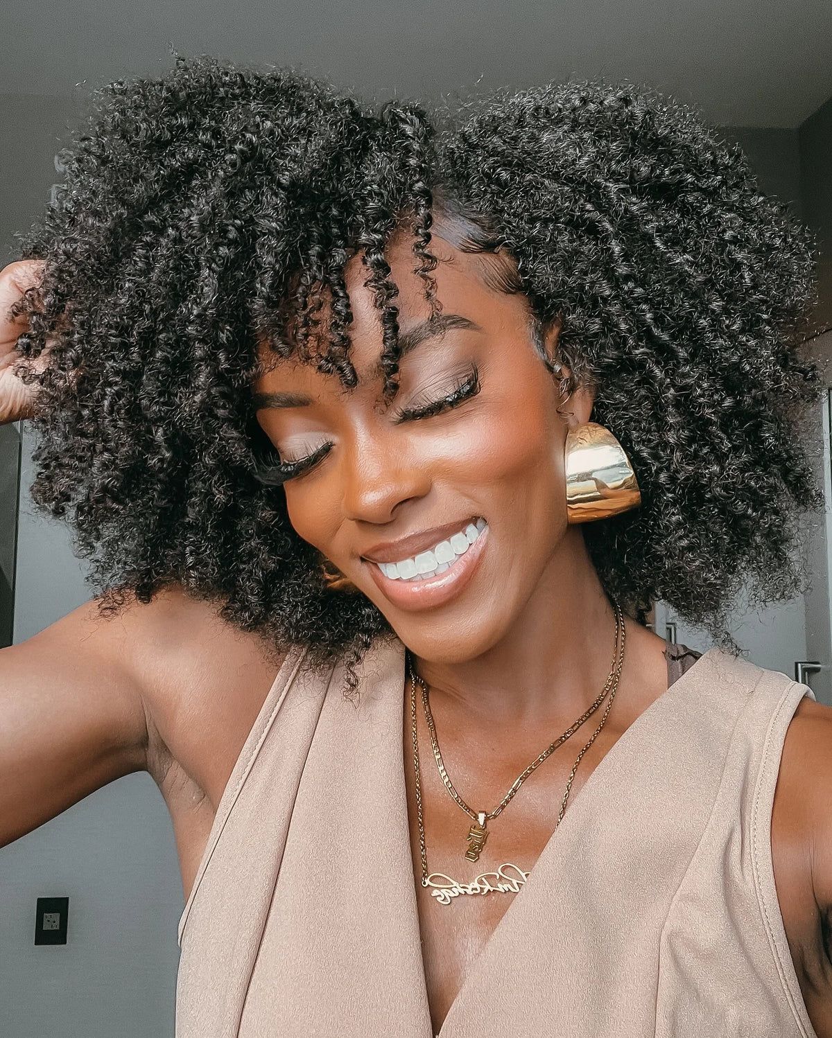 300% Millionaire Queen Half Wigs Wear and Go Beginner Friendly Headband Wig Pixie Curly Half Wig Clip Ins Flip Over Glueless Wig