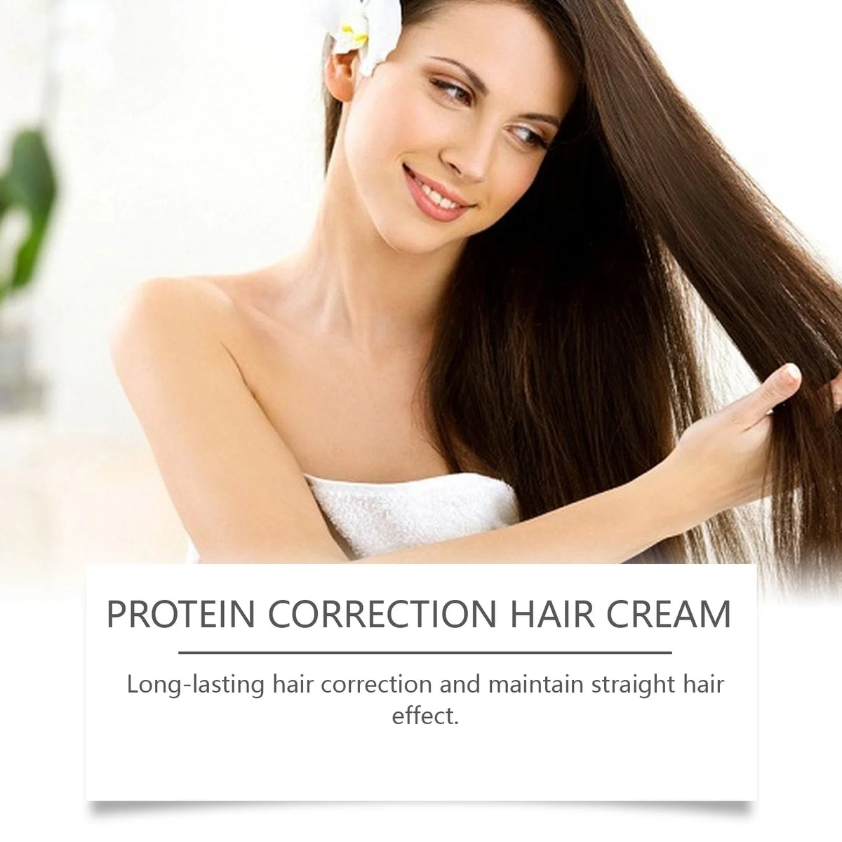 Protein Hair Straightening Cream Repair Dry Frizz Damage Leave-In Treatment Healing Color Protection Deep Conditioning Hair Mask