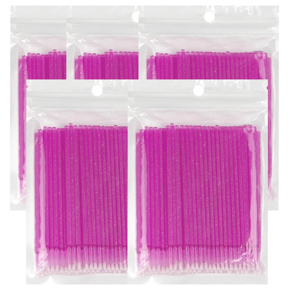 300/500PCS MicroBrush Eyelash Cleaning Brush Lash Extension Applicator For Eyelashes Removing Swab Micro Makeup Brush