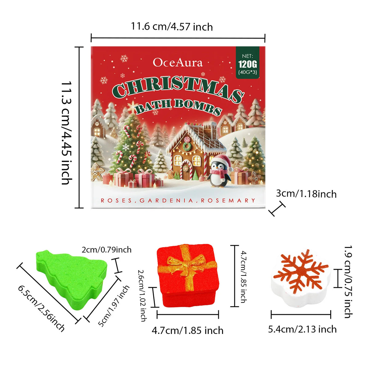 Christmas Lavender Bath Ball Stress Relief Rich Bubble Long Lasting Fragrances Deeply Moisturizing Colorful SPA Gifts Bath Bombs