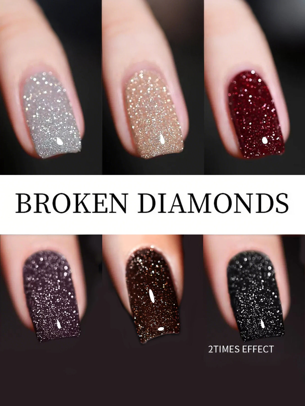 MIANEL 2026 Autumn Gel Nail Polish Adhesive Burst Flash Broken Diamond Halloween Christmas Nails Art Kit for Professional Use