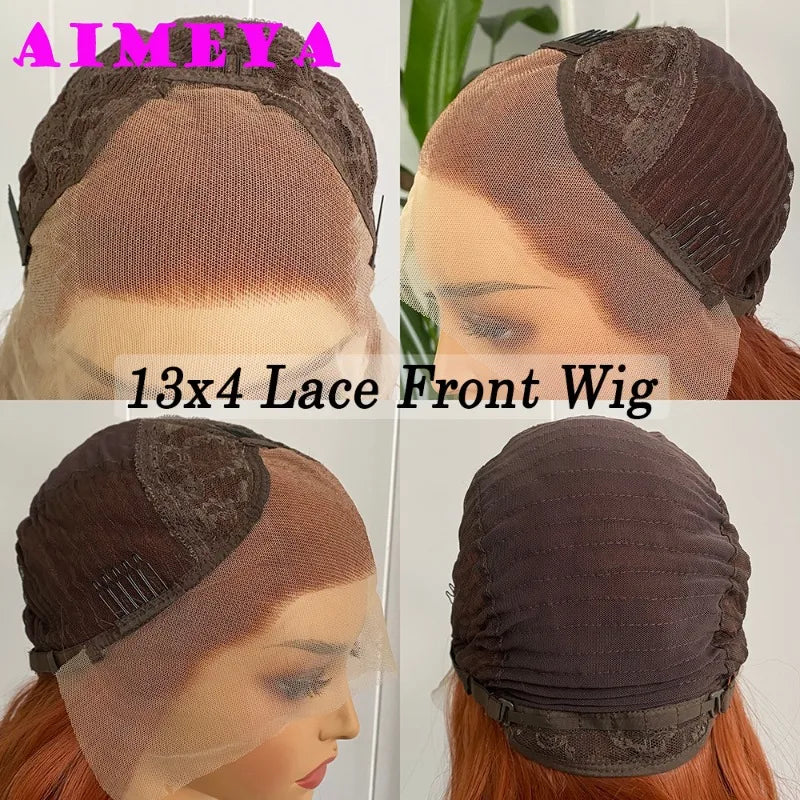 AIMEYA Black Long Curly Synthetic Lace Front Wig for Women 13x4 Glueless Natural Hairline Synthetic Hair Wig Daily Use Cosplay
