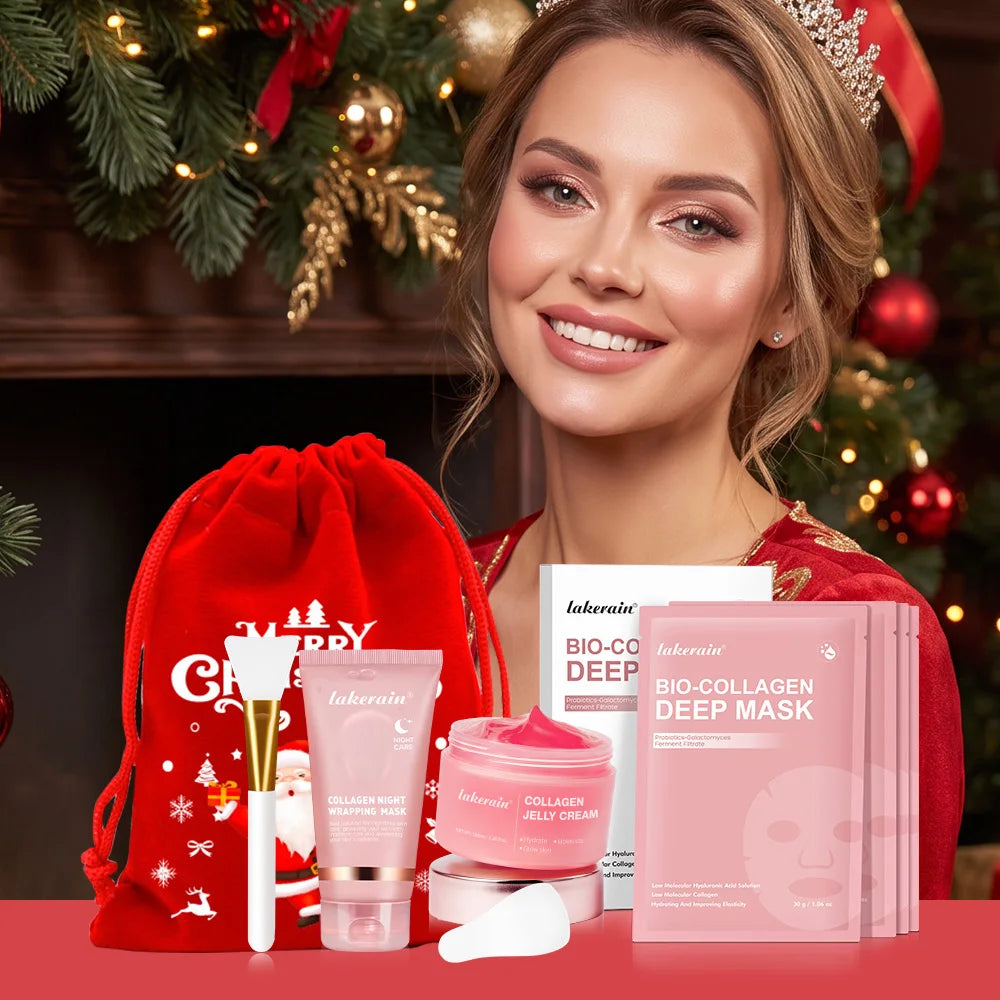 Peel Off Overnight Facial Mask Collagen Jelly Cream Night Wrapping Mask Sheet Mask Hydrating Moisturizing Facial Christmas Gift