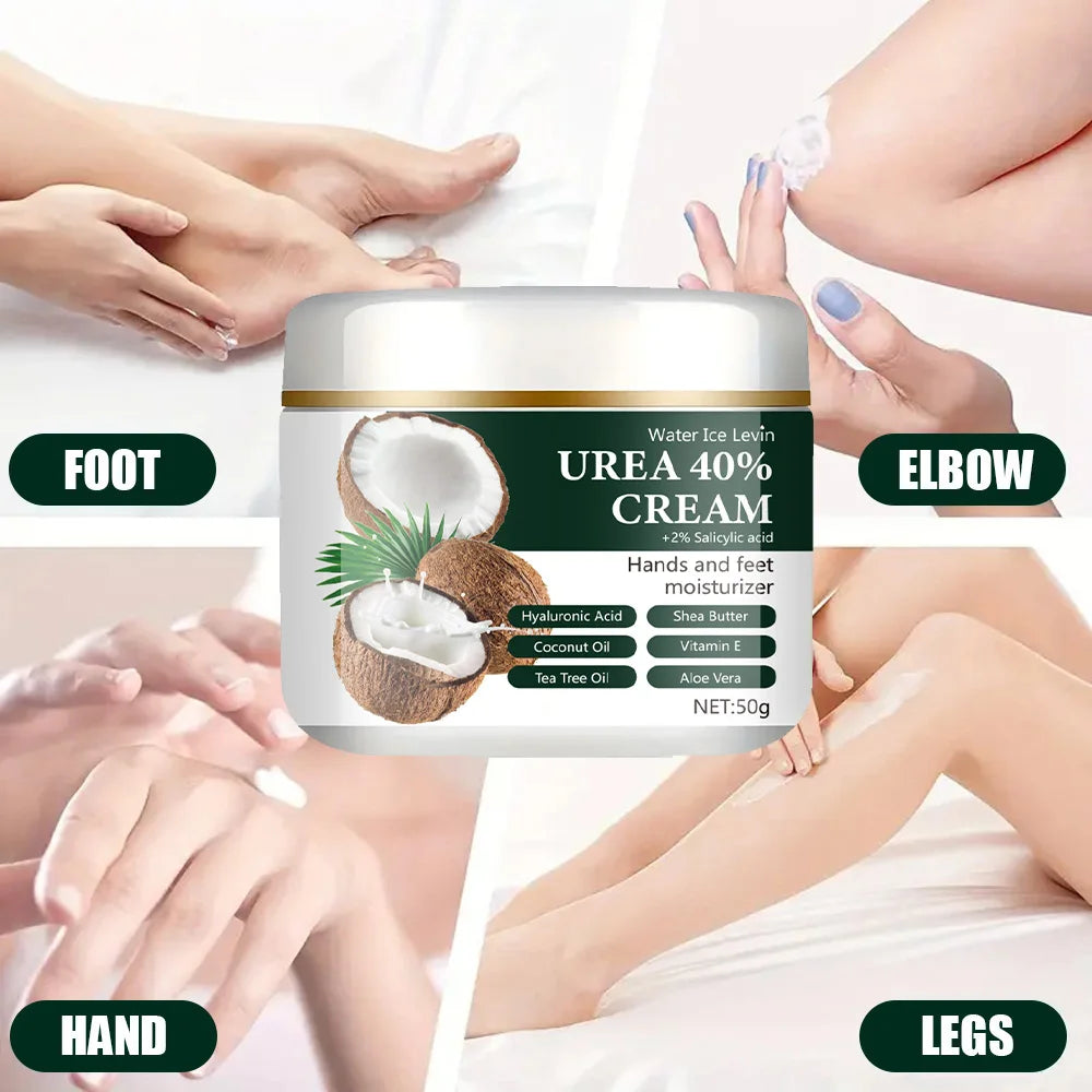 40% Urea + 2% Salicylic Acid Hand and Foot Cream, Highly Effective in Moisturizing, Lightweight and Easily Absorbed, Locks in Moisture, Portable and Ready to Use Anytime, Leaves Hands and Feet Light and Smooth