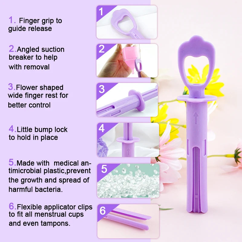 Certified Cup Kit Steam Sterilizer Applicator Reusable Soft Silicone Lady Cup Sterilization Women Health Care Feminine Hygiene