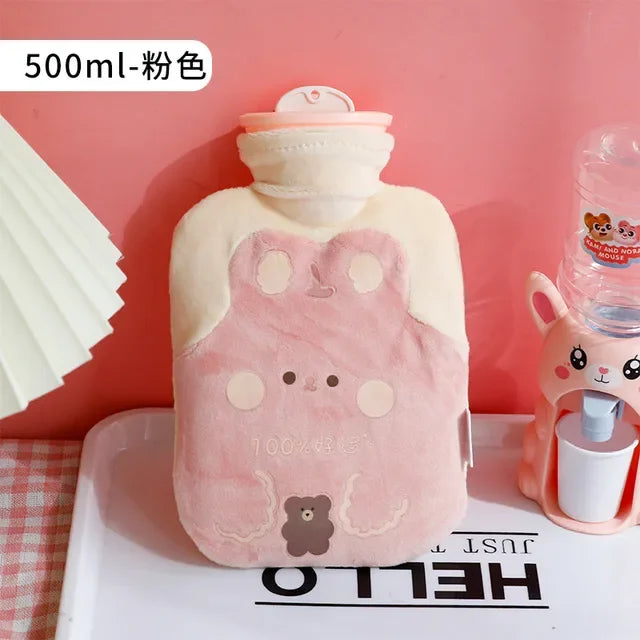 Cute Large Warmer Hot Water Bag for Period Pain Stuffed Menstrual Colic Heater Plush Hand Warmer Seed Guatero Bottle