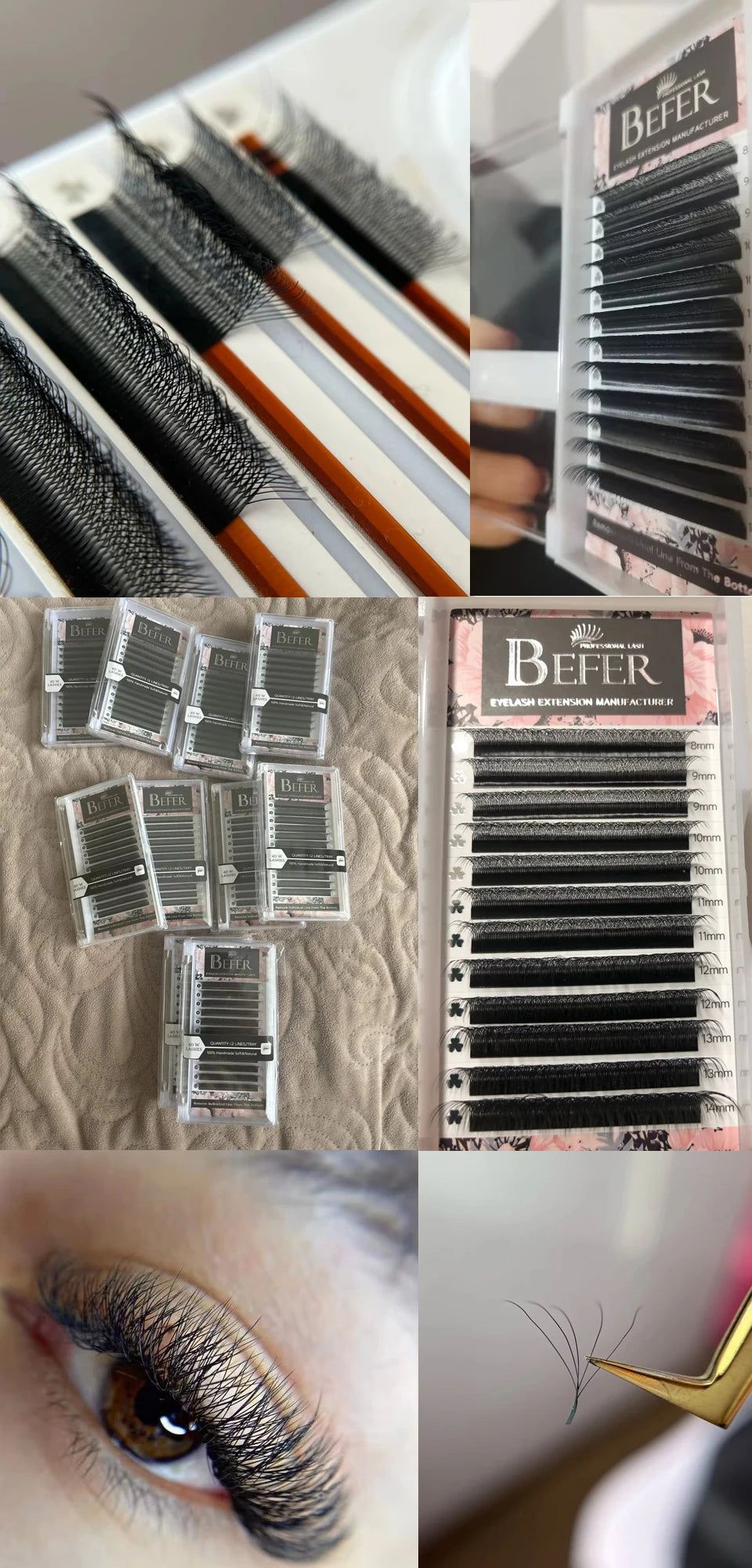 Befer Cilios YY/3D/4D/5D/6D W Shaped Fake Eyelashes Extension Technologic Fiber High Quality Soft Natural Professional