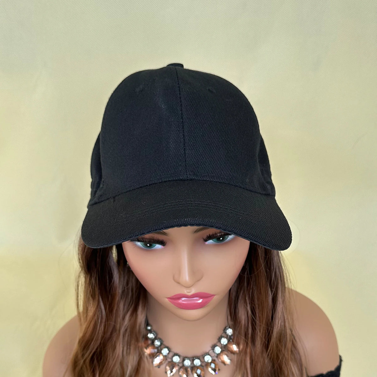 Baseball Hat Hooded Wig Hat Wig Wavy Curl Wig Synthetic Wig Beginners Friendly Heat Resistant Natural Looking For Daily Use