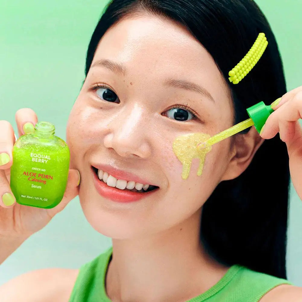 EQUALBERRY 30ml Aloe PDRN Calming Repair Ampoule Serum Soothing Essence For Effective Repair After Sun Exposure Korean Skin Care