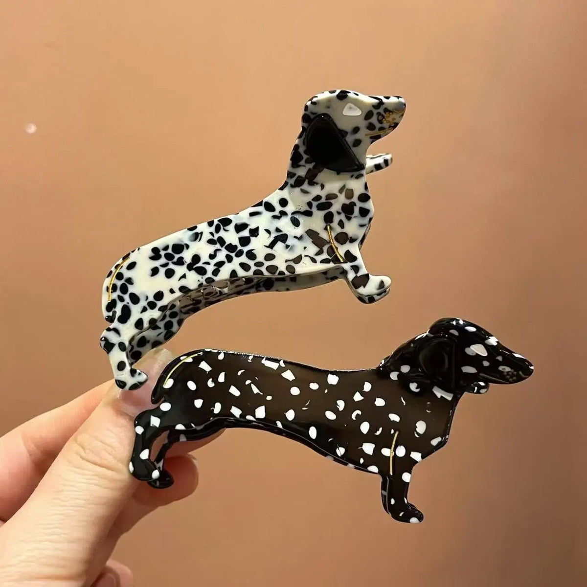 1pc Fun Cartoon Dachshund Acetate Hair Clip – Stylish, Versatile Shark Clip for Back of Head