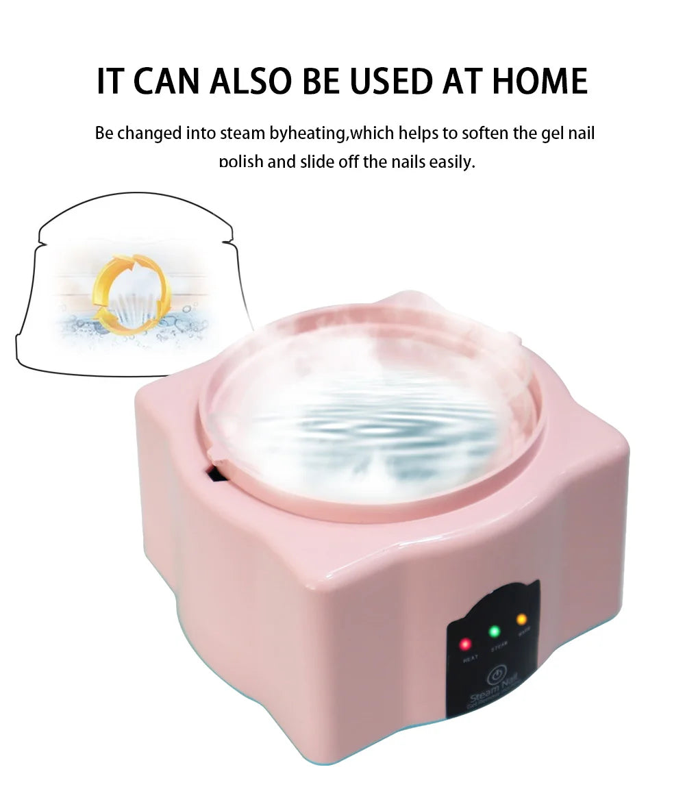 Electric Steam Gel Nail Remover Upgraded Acrylic Nail Polish Removal Box Nail Polish Beauty Salon Machine for Nail Gel Polish