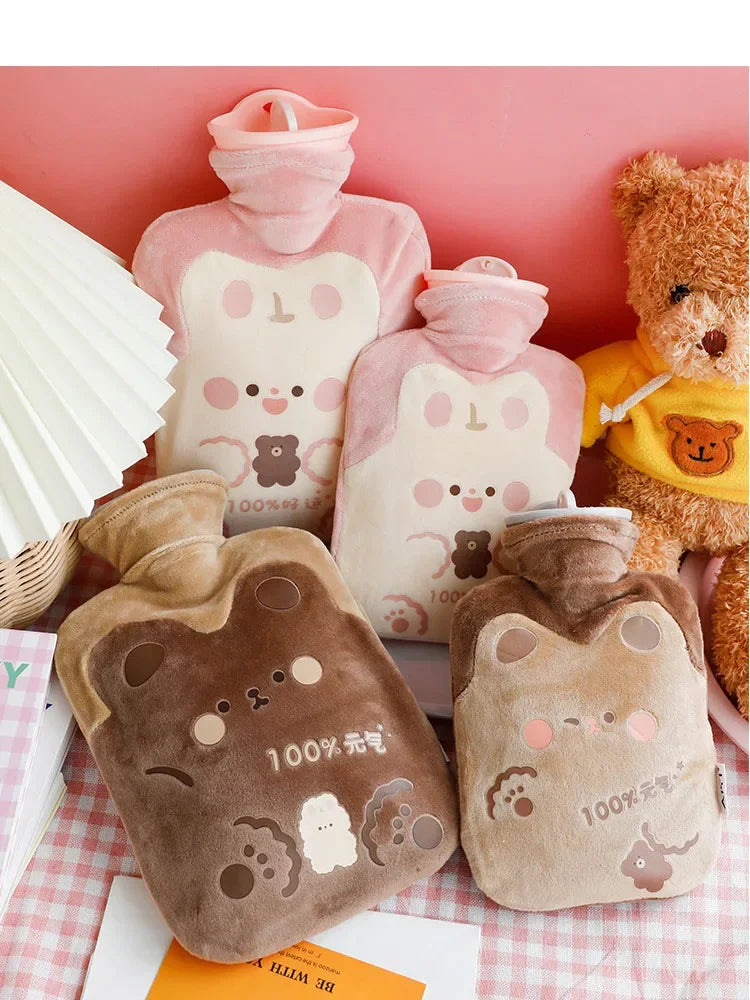 Cute Large Warmer Hot Water Bag for Period Pain Stuffed Menstrual Colic Heater Plush Hand Warmer Seed Guatero Bottle