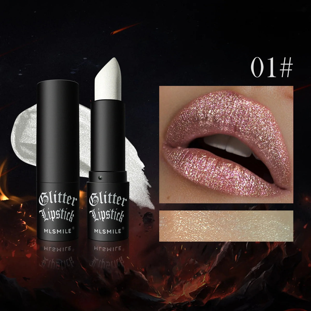 Multi-Color Non-stick Cup Matte Lipstick Flash Lasting Easy Color Diamond Lipstick Dark Halloween Look