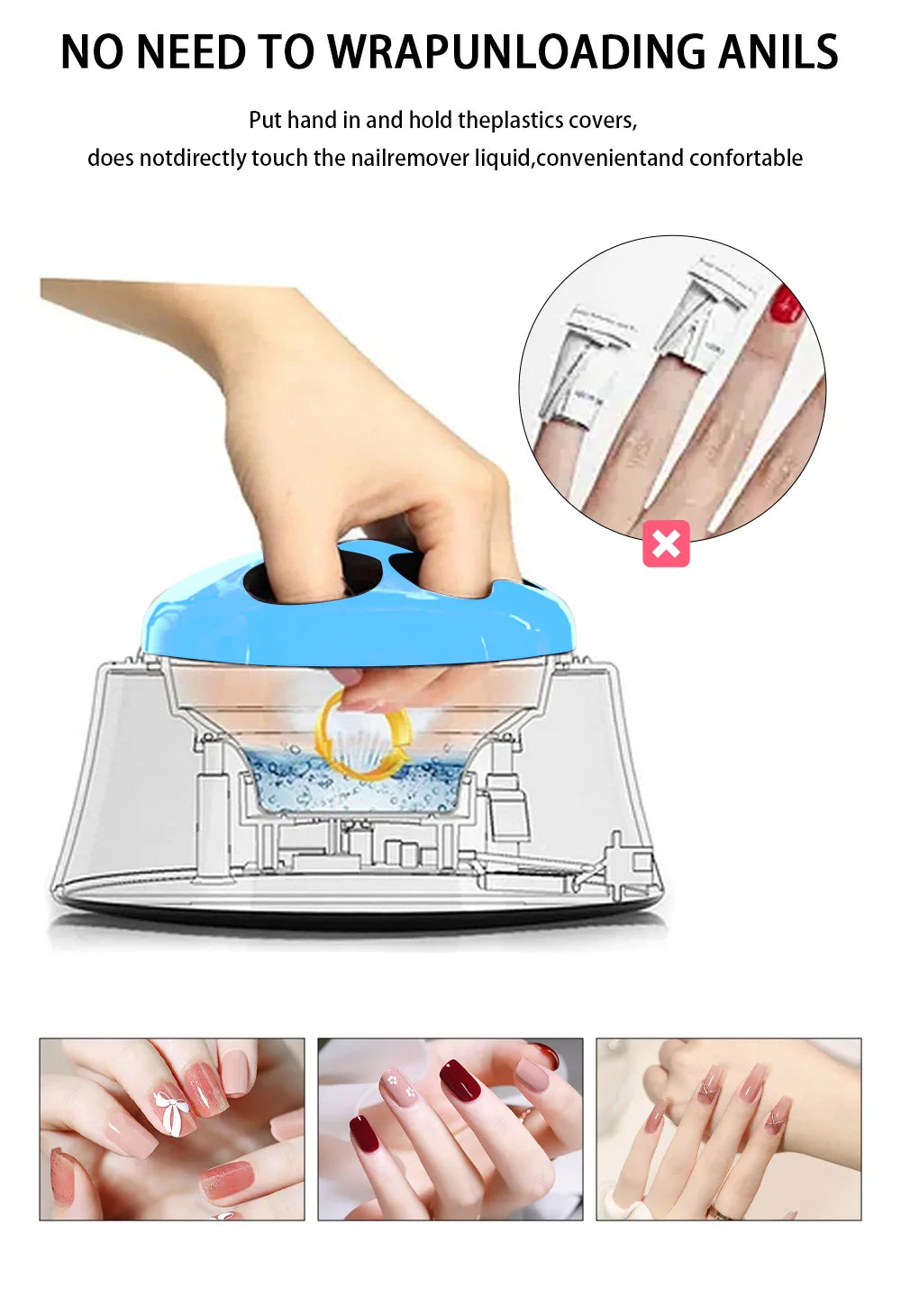 Electric Steam Gel Nail Remover Upgraded Acrylic Nail Polish Removal Box Nail Polish Beauty Salon Machine for Nail Gel Polish