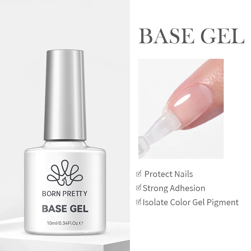 BORN PRETTY 10ml Gel Nail Polish Gel 130 Colors Semi Permanent Solid Nail Gel Varnish Soak Off UV Gel for Base Top Coat