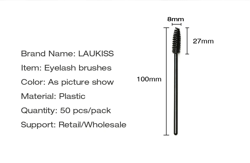 Eyelash Brush Mascara Wands Spoolies Eyebrow Lash Cleaning Brushes Applicator Makeup Tools 50/1000/2000pcs