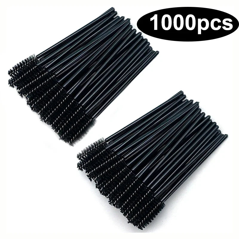 Eyelash Brush Mascara Wands Spoolies Eyebrow Lash Cleaning Brushes Applicator Makeup Tools 50/1000/2000pcs