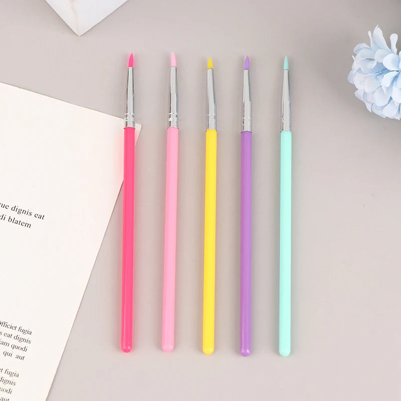 Silicone Concealer Brush Eye Makeup Assist Brush Eyeliner Brush Eye Shadow Eyebrow Details Nail Painting Tools Nail Art Brush