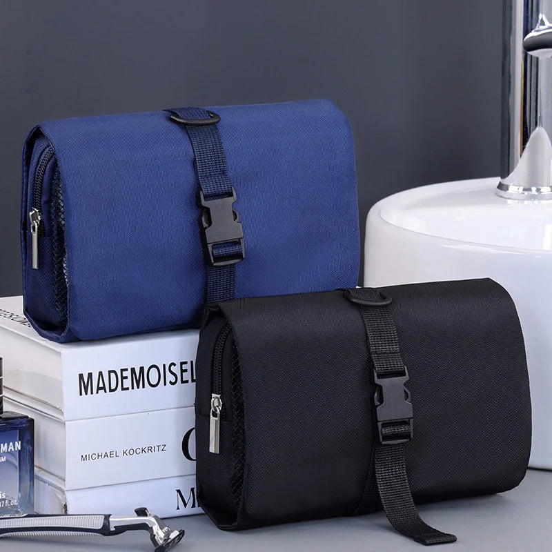 Foldable Toiletry Bag Organizer Hanging Storage Bags Bathroom Makeup Case Cosmetic Bag For Business Men Travel Organizers