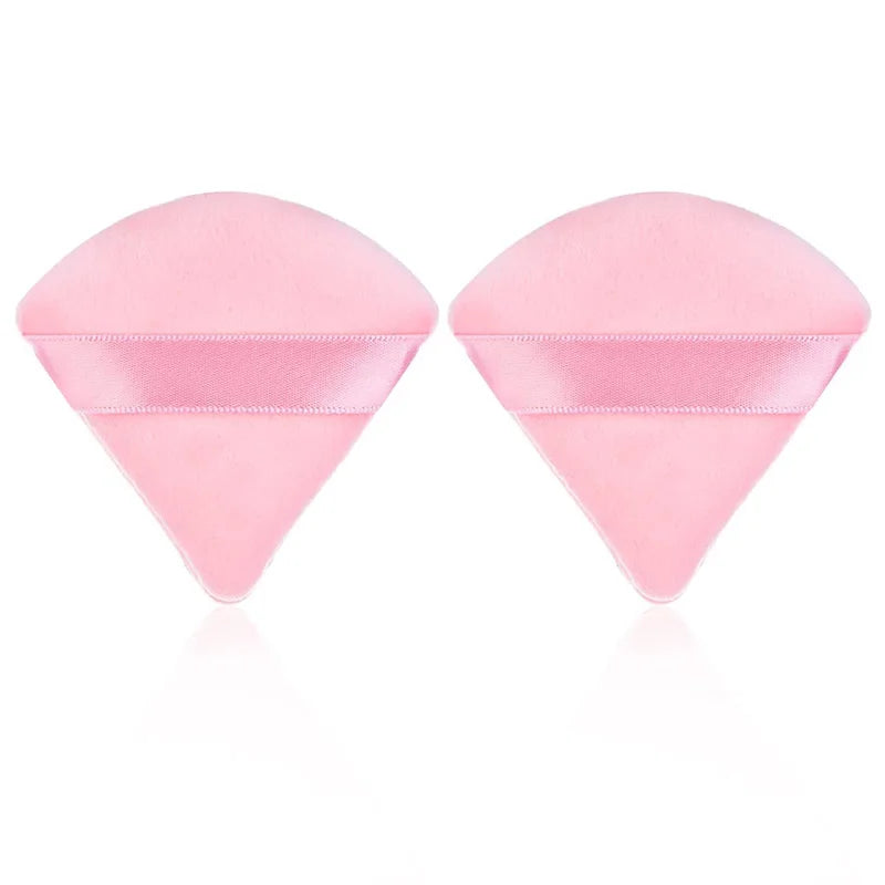 2/6PCS Triangle Velvet Cosmetic Puff Make Up Sponges Wet Dry Use for Face Eye Contouring Shadow Cosmetic Foundation Makeup Tool