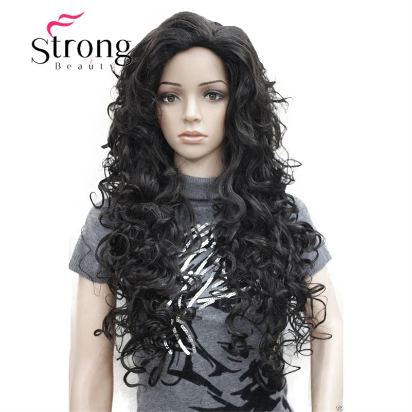 StrongBeauty Long Curly Red Synthetic Wig Cosplay Wigs COLOUR CHOICES