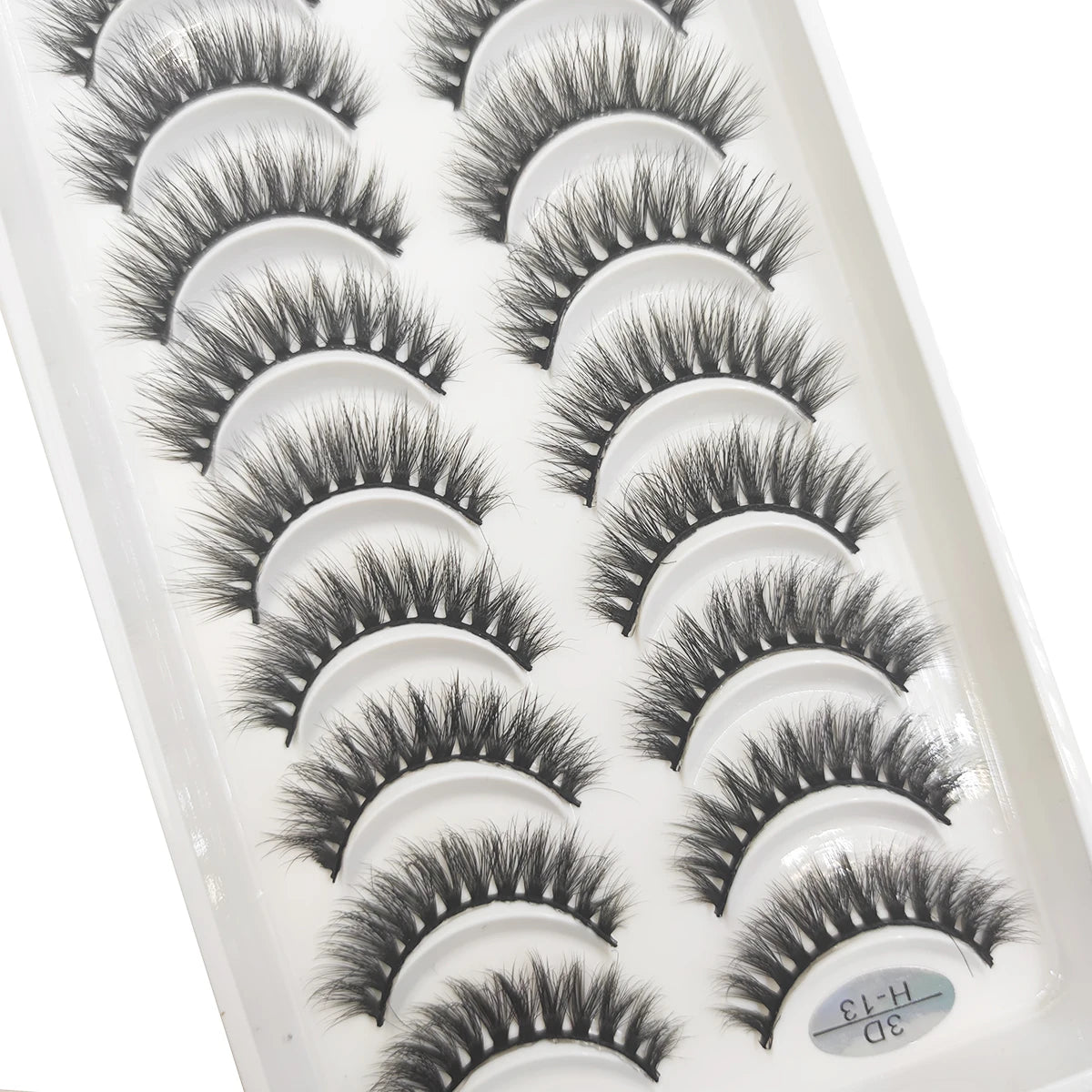 10 Pairs Natural 3d Mink Lashes Soft False Eyelashes Cross Messy Dense Eye Lashes Extension Makeup Faux Cils Cat Mini