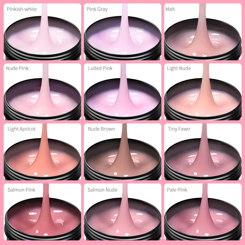 UR SUGAR 150g Jelly Gel Nail Extension Gel Milky White Nude Pink Quick Building UV Nail Hard Gels Self Leveling Construction Gel