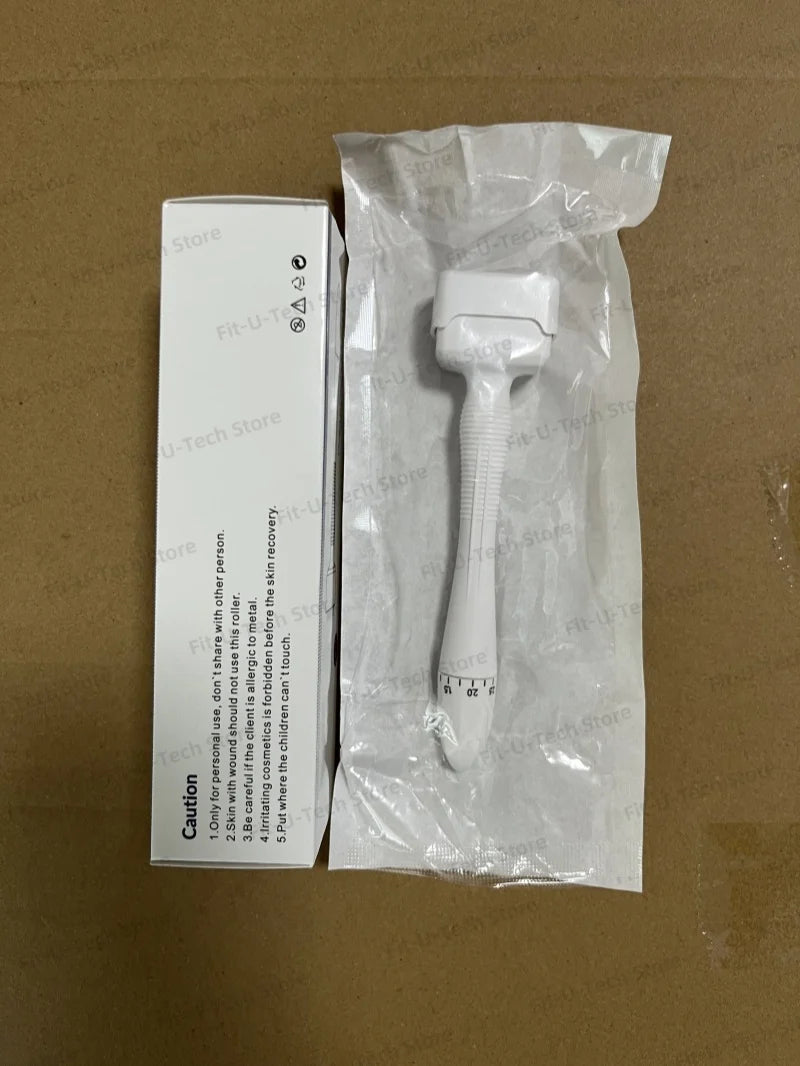 On Sale Derma Stamp Microneedling Face Roller Massager Adjustable Titanium Needle Length Skincare Beard Growth Scalp Hair