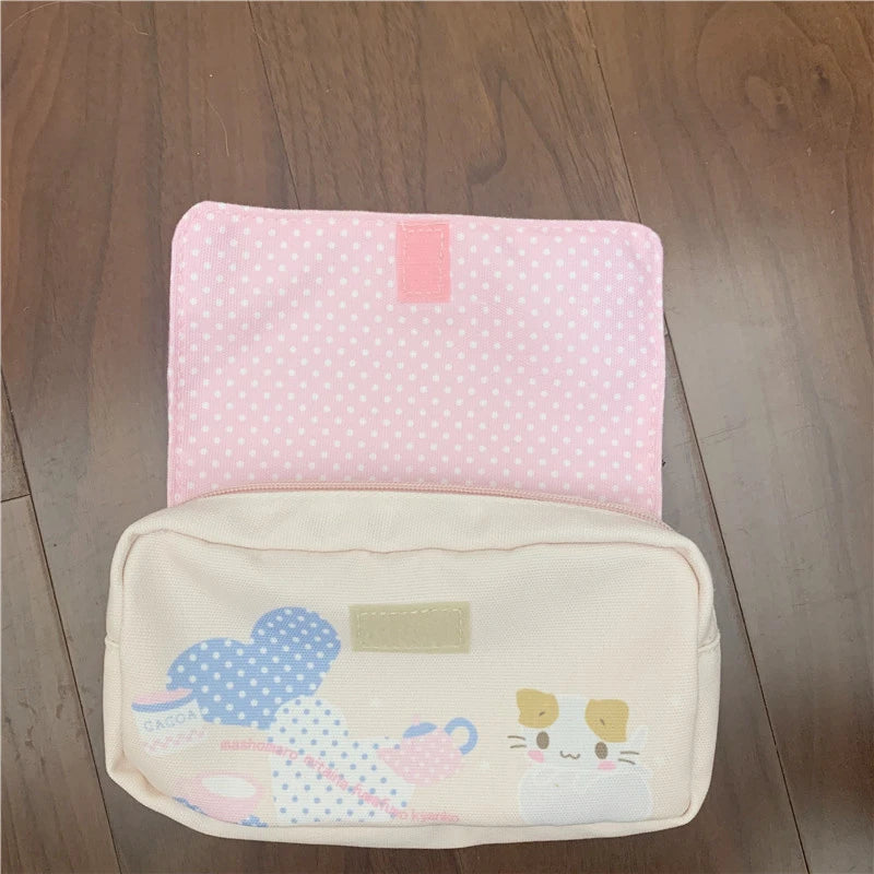 Masyumaro Fluffy Fuwa Nyanko Cat Pencil Case for School Cute Pencil Pouch Kawaii Storage Organizer Makeup Bag Cosmetic Bags