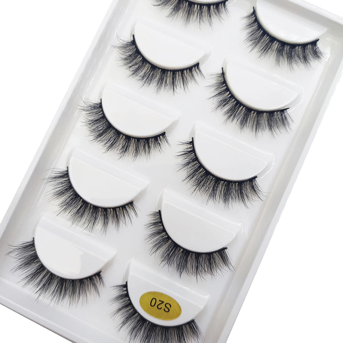 New 5 Pairs Natural 3D False Eyelashes Makeup Mink Eyelash Fake Eye Lashes Faux Cils Make Up Beauty Maquillaje Tools H13 Cat