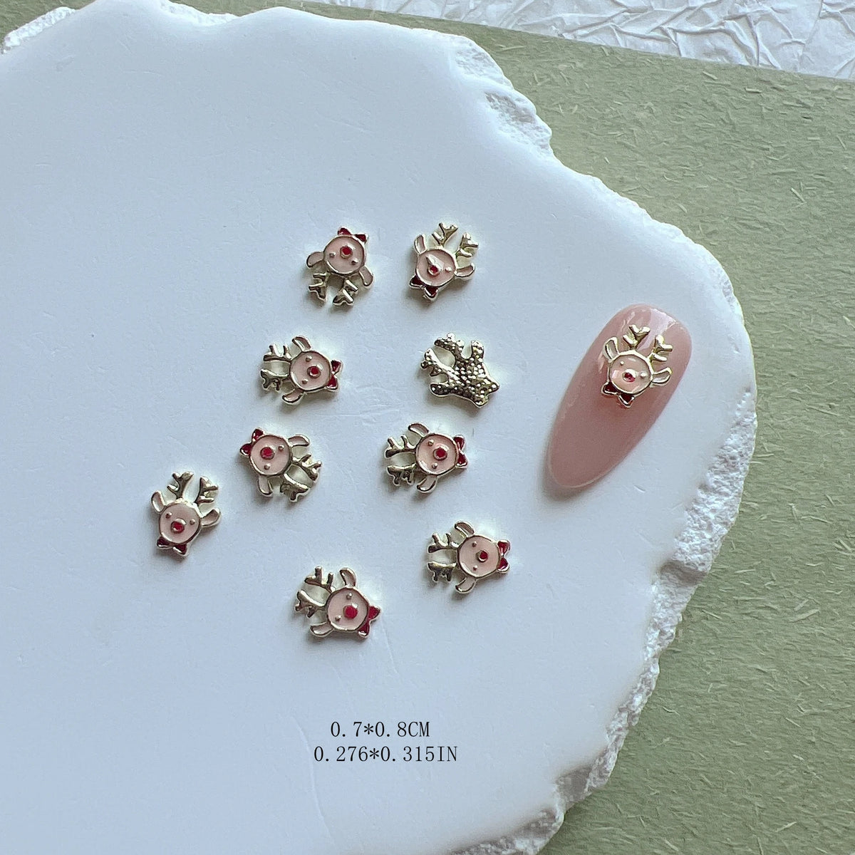 Nail Art Christmas Snowman Tree Gift Snowflake Deer Basic Design Deco Metal Charms Nail Deco Nail Art