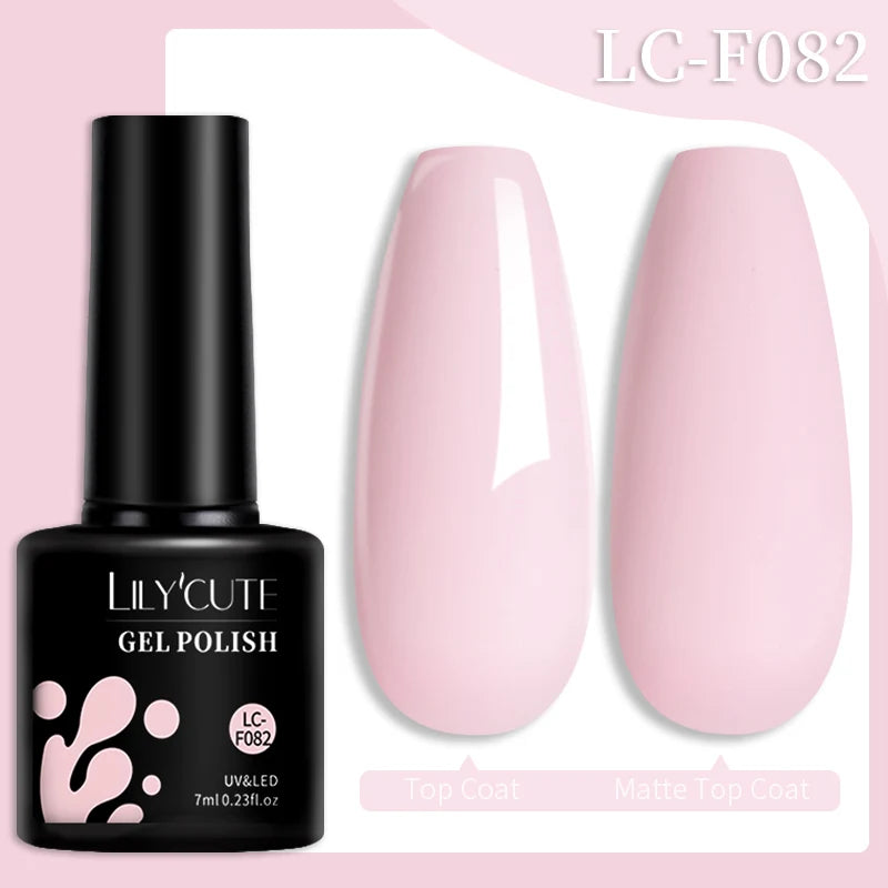 LILYCUTE 7ml Macaron Gel Nail Polish Pink Purple Green Series Soak Off Manicure Nail Gel Varnish Semi Permanent UV Gel Nail Art