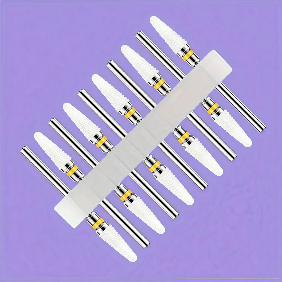 10pcs Ceramic Nail Buffering Heads for Perfect Nail Finish Professional Grade Ceramic Material for Smooth And Shiny Nails