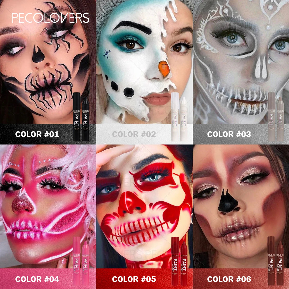 1Pc Body Painting color pen, Halloween Makeup Pen, Cream Like, Waterproof, Easy to Color, Carnival/Mardi Gras/Masquerade