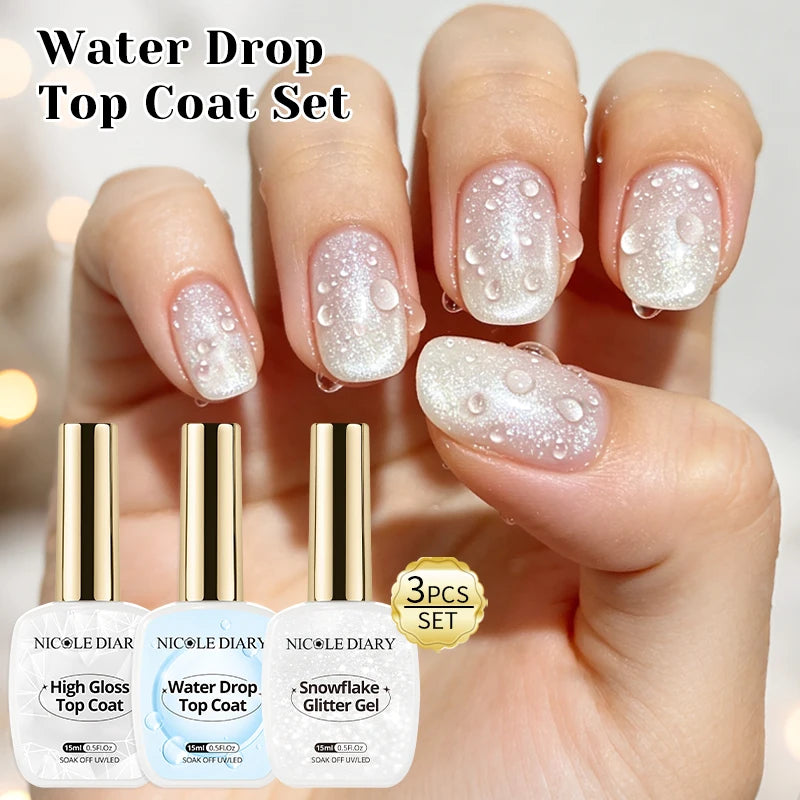 NICOLE DAIRY 15ml Bubble Ocean Wave Gel White Gel Nail Polish Summer Nail Poke Varnish UV LED Soak Off Gel For Nail Art Manicure
