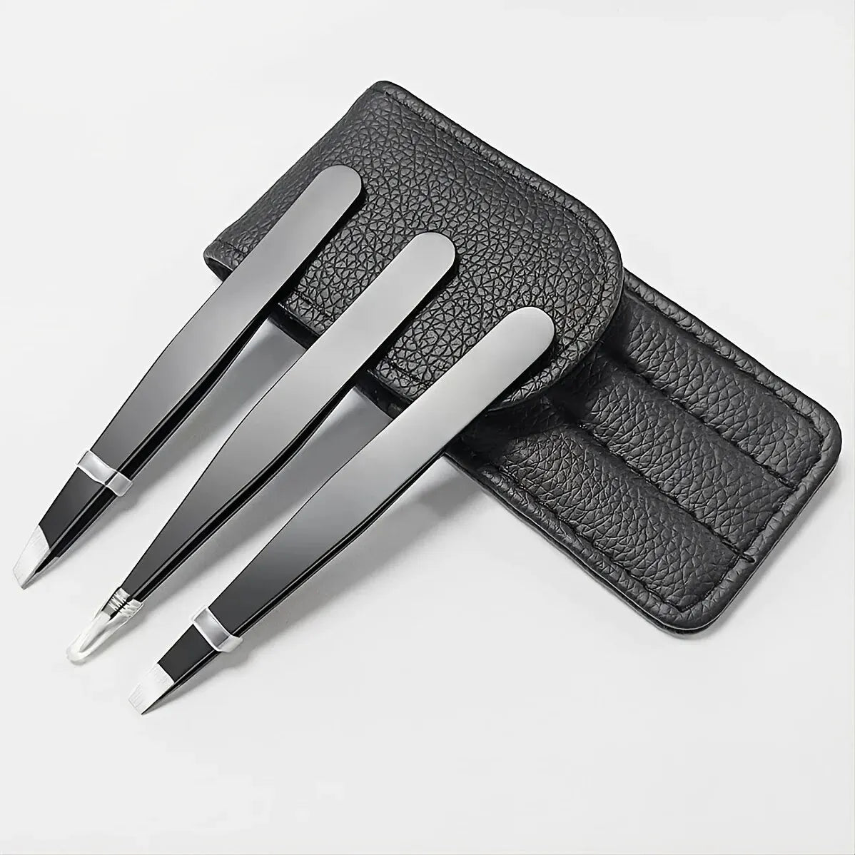 4-in-1 Precision Tweezers Set, Stainless Steel, Multi-Tip, Perfect for Eyebrow & Hair Removal