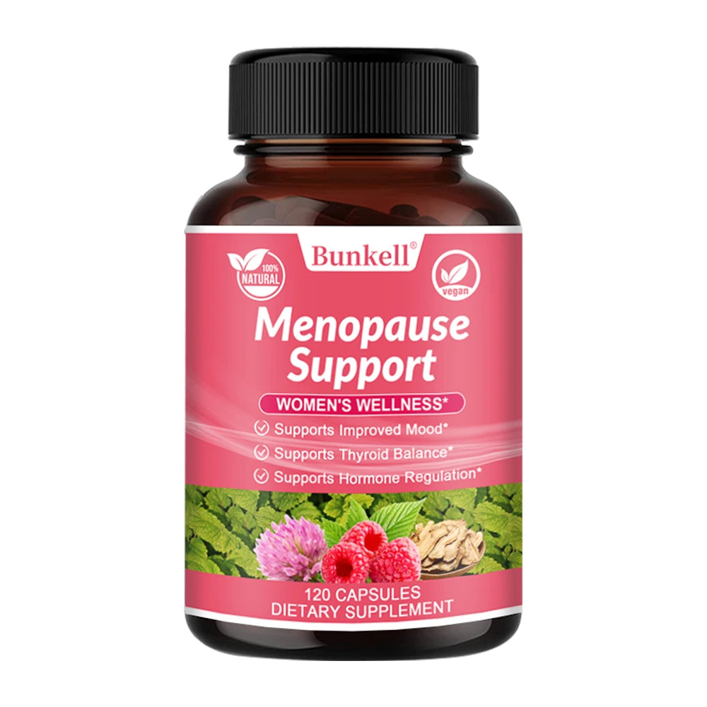 Menopause Support Supplements for Women Can Relieve Hot Flashes, Night Sweats, Mood Swings, Low Energy and More.