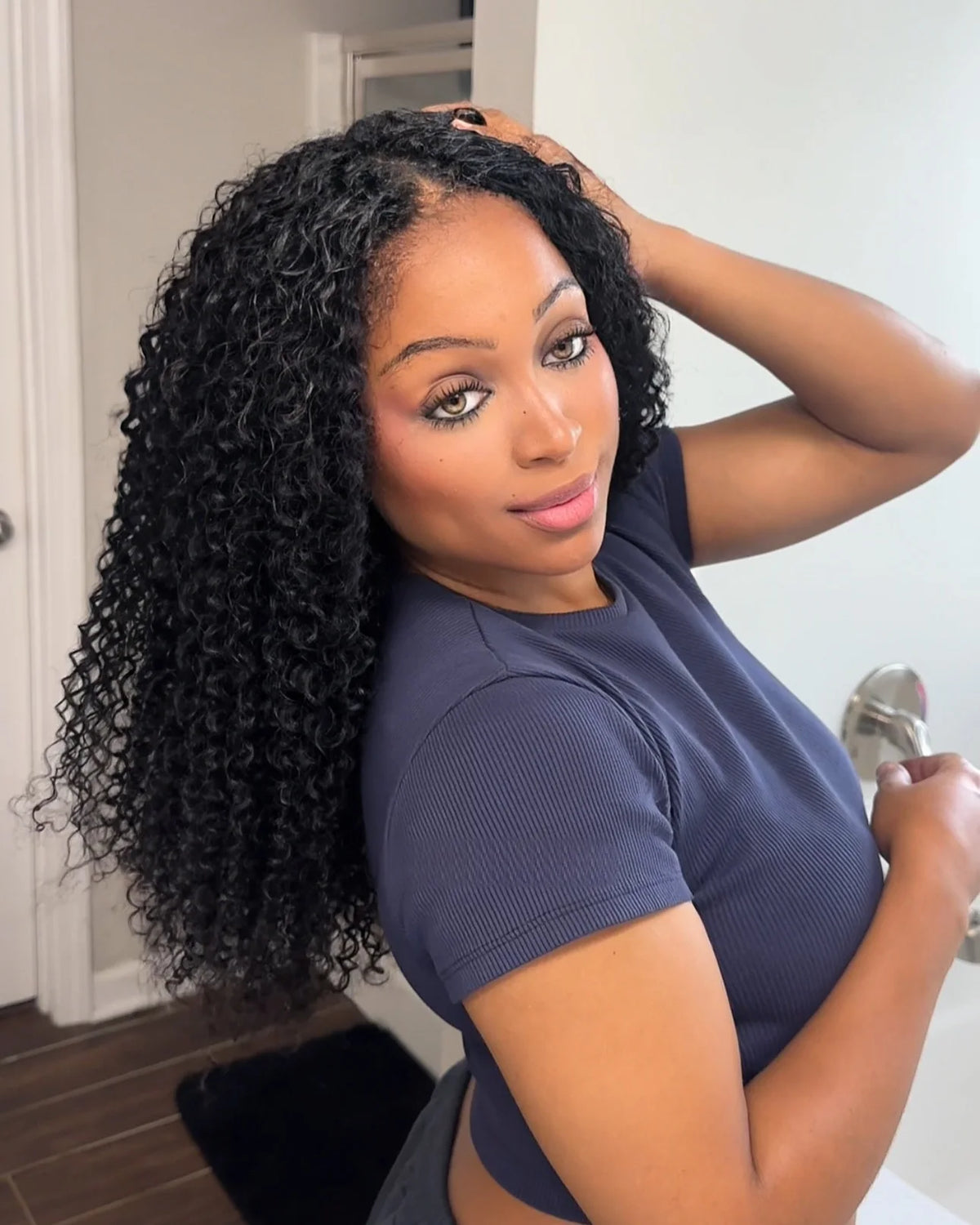 Kinky Curly 13x6 HD Lace Frontal Wig 4C Edges Curly Baby Hair For Women 7x5 Glueless Pre Cut Lace Deep Wave Wigs 100% Human Hair