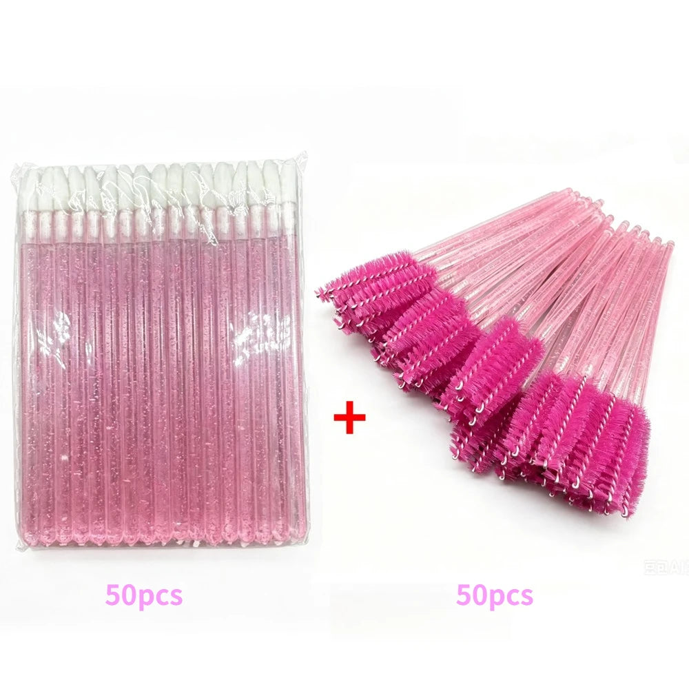 Applicator Lash Extension Set Wands Mascara Brushes Lip 50/100PCS Disposable EyelashesFor Eyebrow Eye Makeup Tool