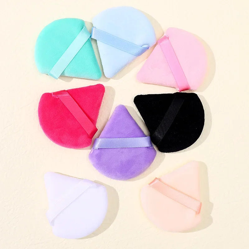 Colorful Triangle Makeup Puff Cosmetic Powder Pufff Makeup Sponge Puff Dry Use Women Smooth Beauty Washable Face Makeup Tool New