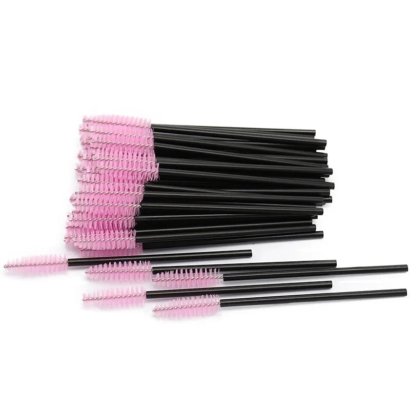 50PCS Disposable Eyelash Mascara Brushes for Eye Lashes Extension Eyebrow and Makeup Eyelashes Brush Cosmetic Make Up Tool