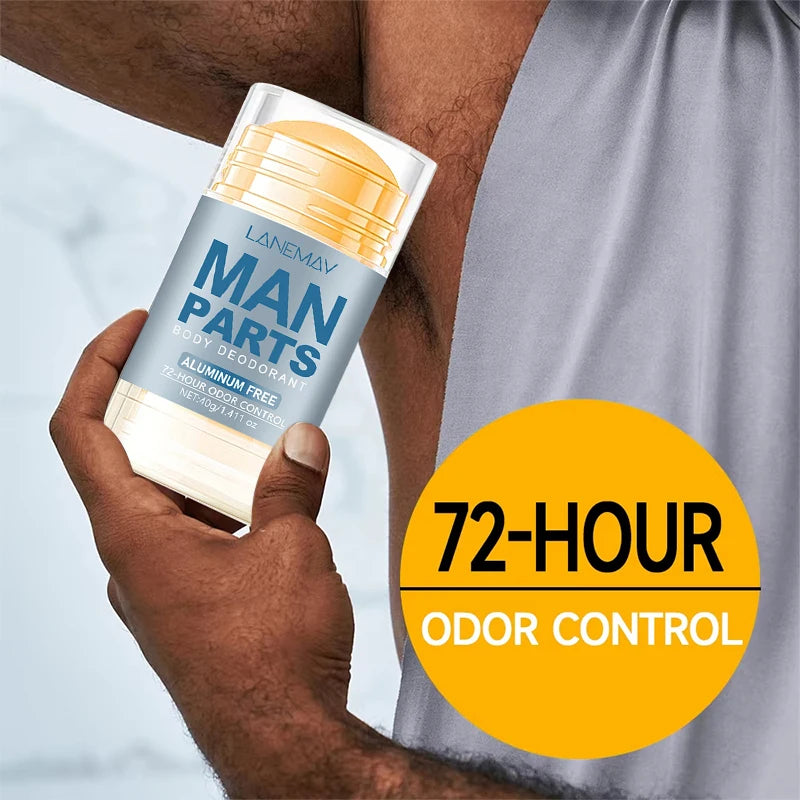 Men's Deodorant Stick Glycerin & Mint Lasting Body Underarm Odor Eliminator Fresh Scent Anti-perspirant For Men 72h Protection