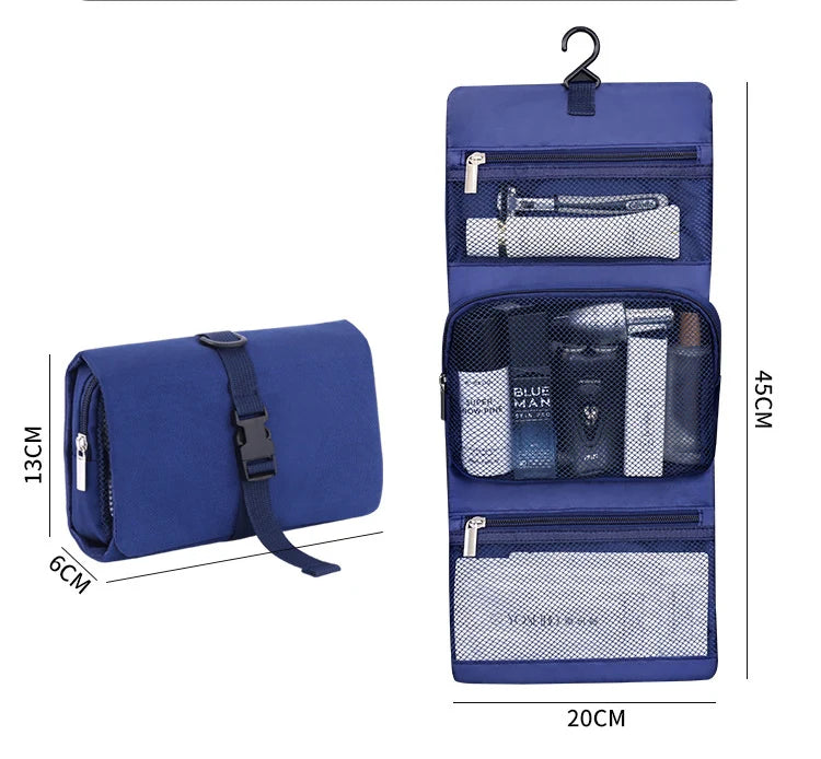 Foldable Toiletry Bag Organizer Hanging Storage Bags Bathroom Makeup Case Cosmetic Bag For Business Men Travel Organizers