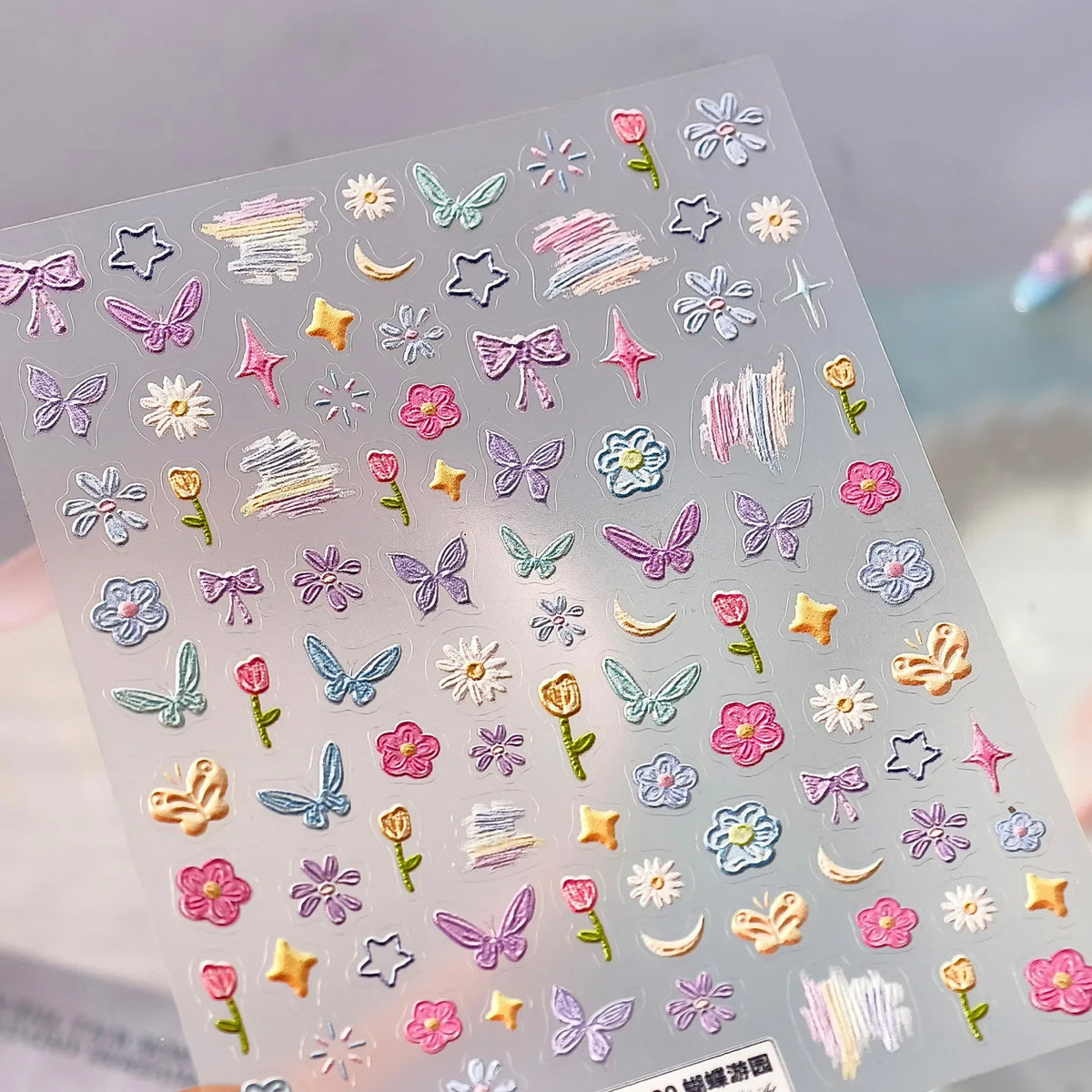 Silver Trim Silver Foil 5D Christmas Nail Stickers White Bow Pearl Chain Xmas Wreath Snowflake Xmas Tree Nail Manicure Supplies