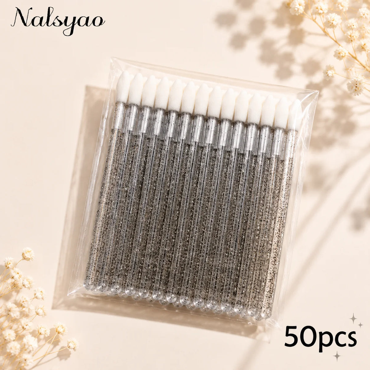 50Pcs Disposable Lip Brush Individual Lash Cleaning Mascara Applicator Makeup Brushes for Eyelash Extension Removal
