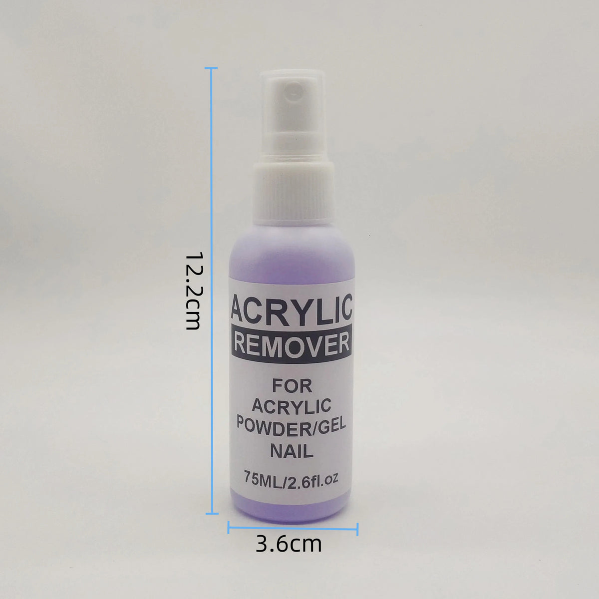 2.6OZ Acrylic Remover Liquid 10 Pieces Nail Polish Remover Caps Remover Clips for Nail Art Anti-Slip Plastic Clips