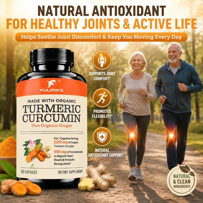 Curcumin Turmeric 2250mg, Advanced Absorption,with Curcuminoids, BioPerine Black Pepper Extract, Joint, Immune Health Support