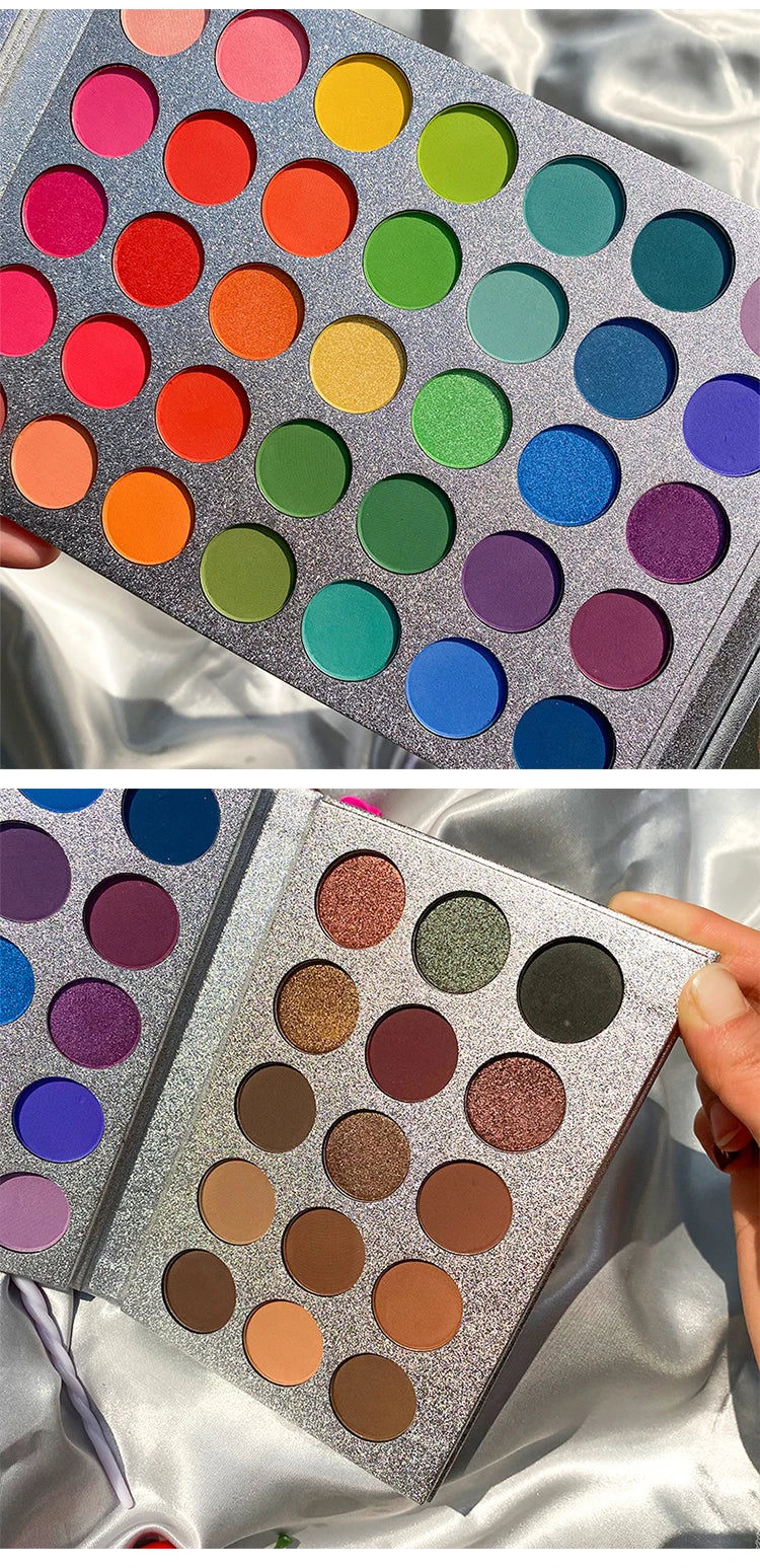 65-Color Eyeshadow Palette Makeup-High Pigmented Eye make up Tool Matte Glitter Finishes for Festival Christmas Cosmetics makeup