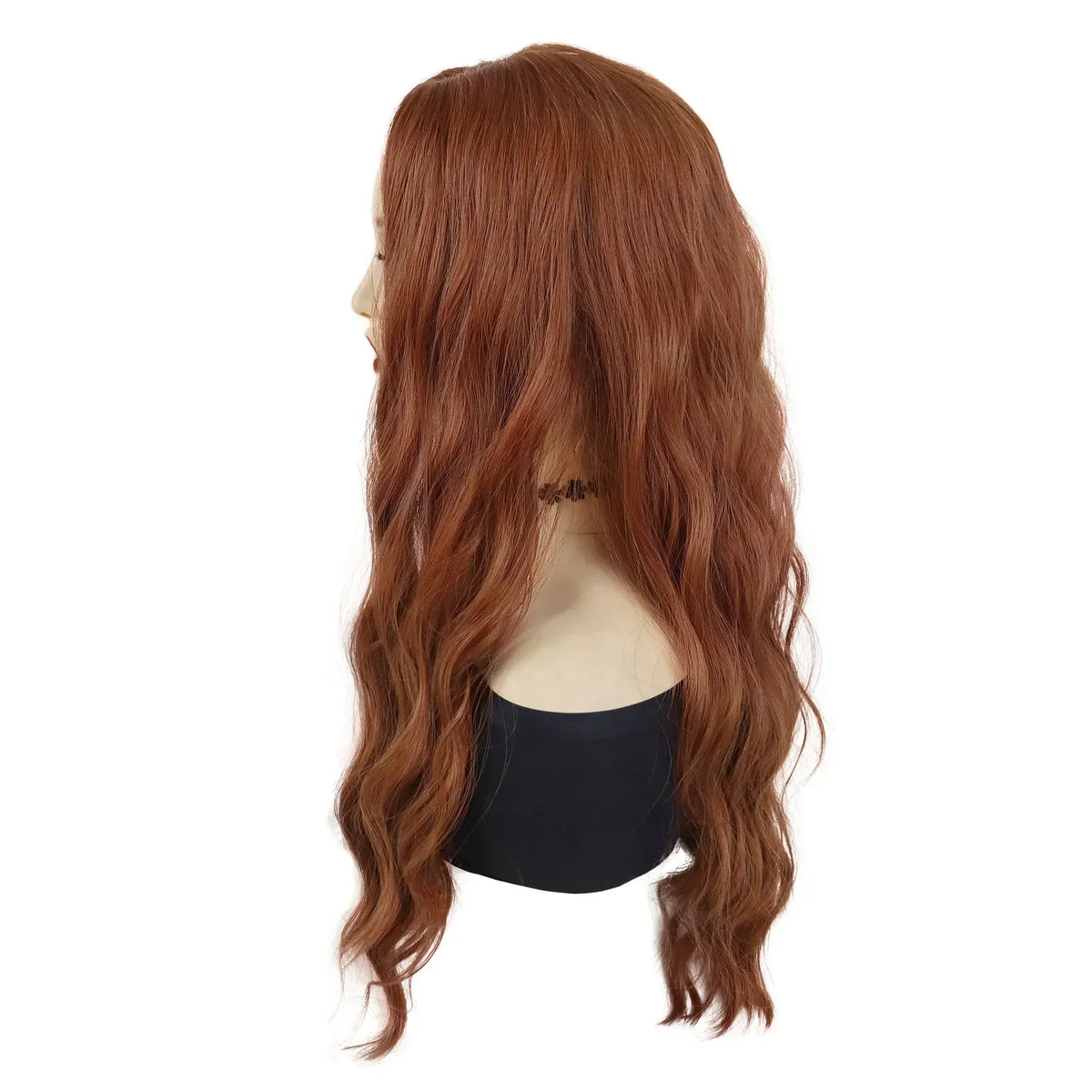 Synthetic Red Long Hair Witch Cosplay Wigs for Women Middle Part Wig Curly Wavy Wig Natural Looking Party